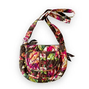Vera Bradley Lizzie Mini Saddlebag Crossbody English Rose‎